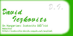 david iczkovits business card